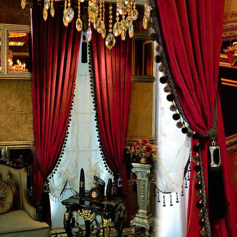 New-blackout-thick-solid-Velvet-Curtain-Pure-Color-Luxury-Europe-style-For-BedRoom-Black-out-DuBai