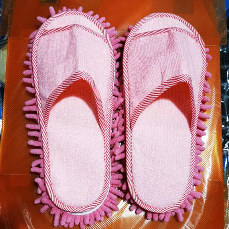 Ly Microfibre Mop Slipper Casa Floor Pé Sapatos Lazy Polimento Limpeza Ferramenta De Poeira Te889 210728