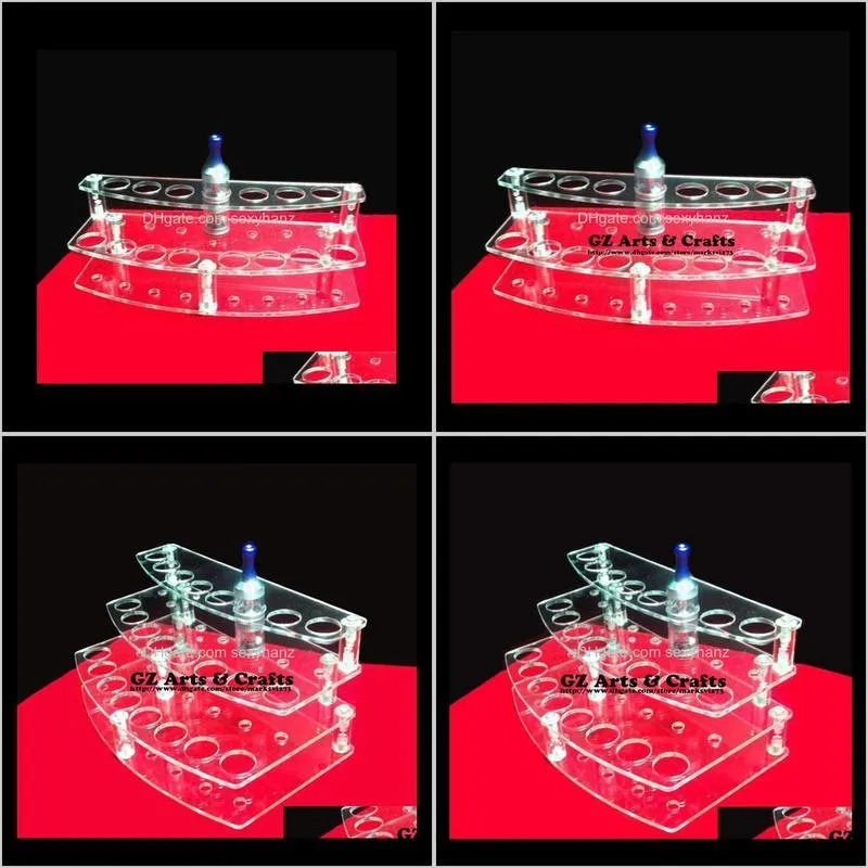 transparent acrylic electronic cigarette display stand e cigarette detachable holder ego battery atomizer e liquid lipstick pen holder