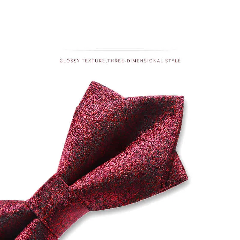Роскошное вино красное платье бабочка галстука для мужчин дизайнер бренда свадьба бабочка бабочка бабочка шелковый полиэстер два слоя с подарочной коробкой