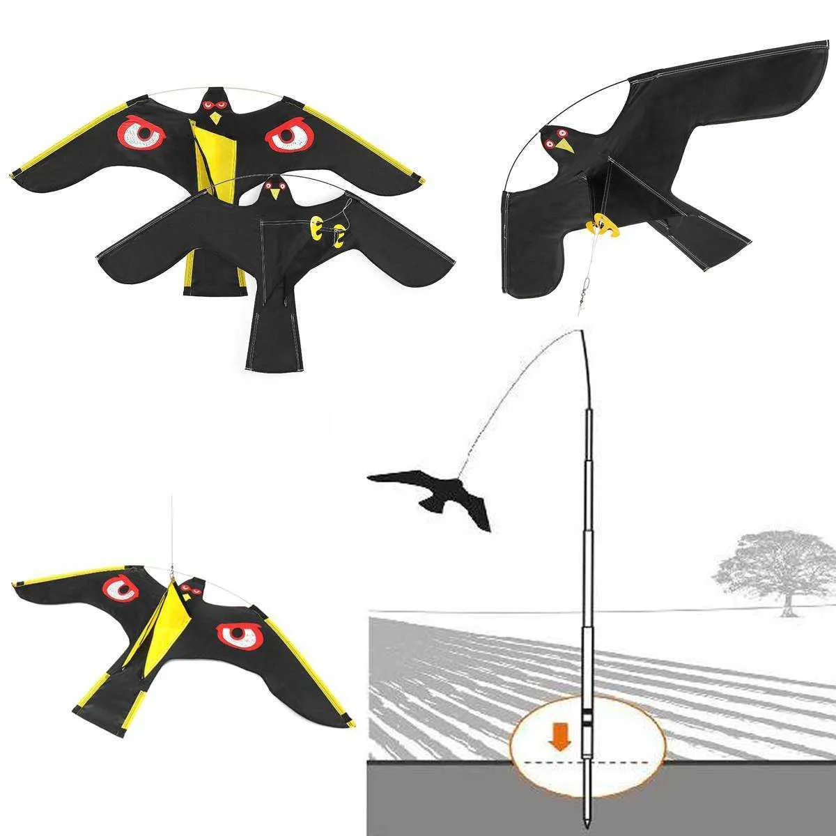 Emülasyon Uçan Şahin Uçurtma Kuş Scarter Drive itici Bahçe Korkuluk Bahçesi İfadesi 211025