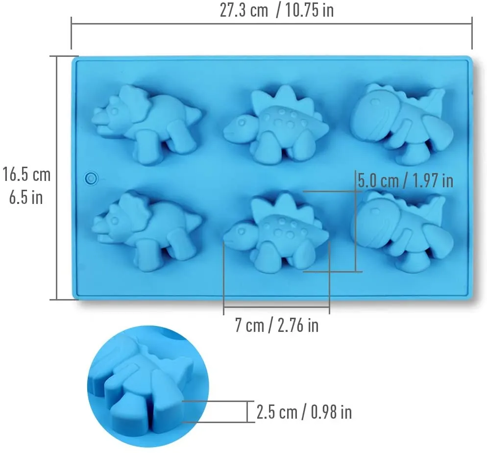 Moule à gâteau dinosaure, moules à bonbons, chocolat antiadhésif pour chocolat, savon fait main 1222270