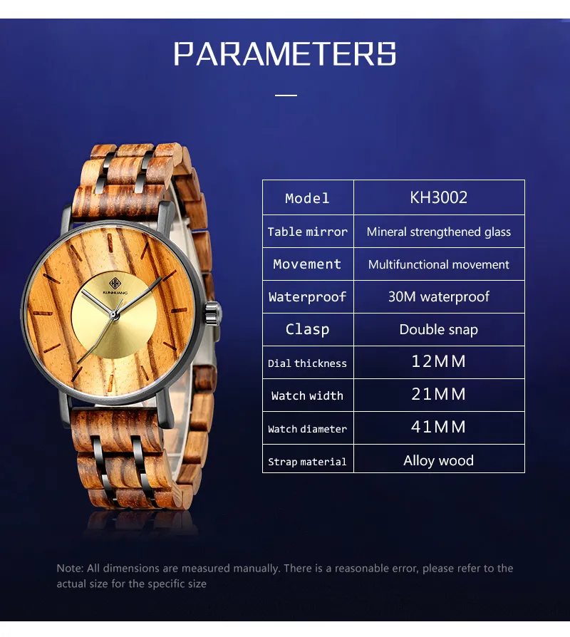 Nowe zegarki z drewna ze stopu męska mody osobowość japońska wodoodporna kwarcowa zegarki zegarki Relogio Masculino256z