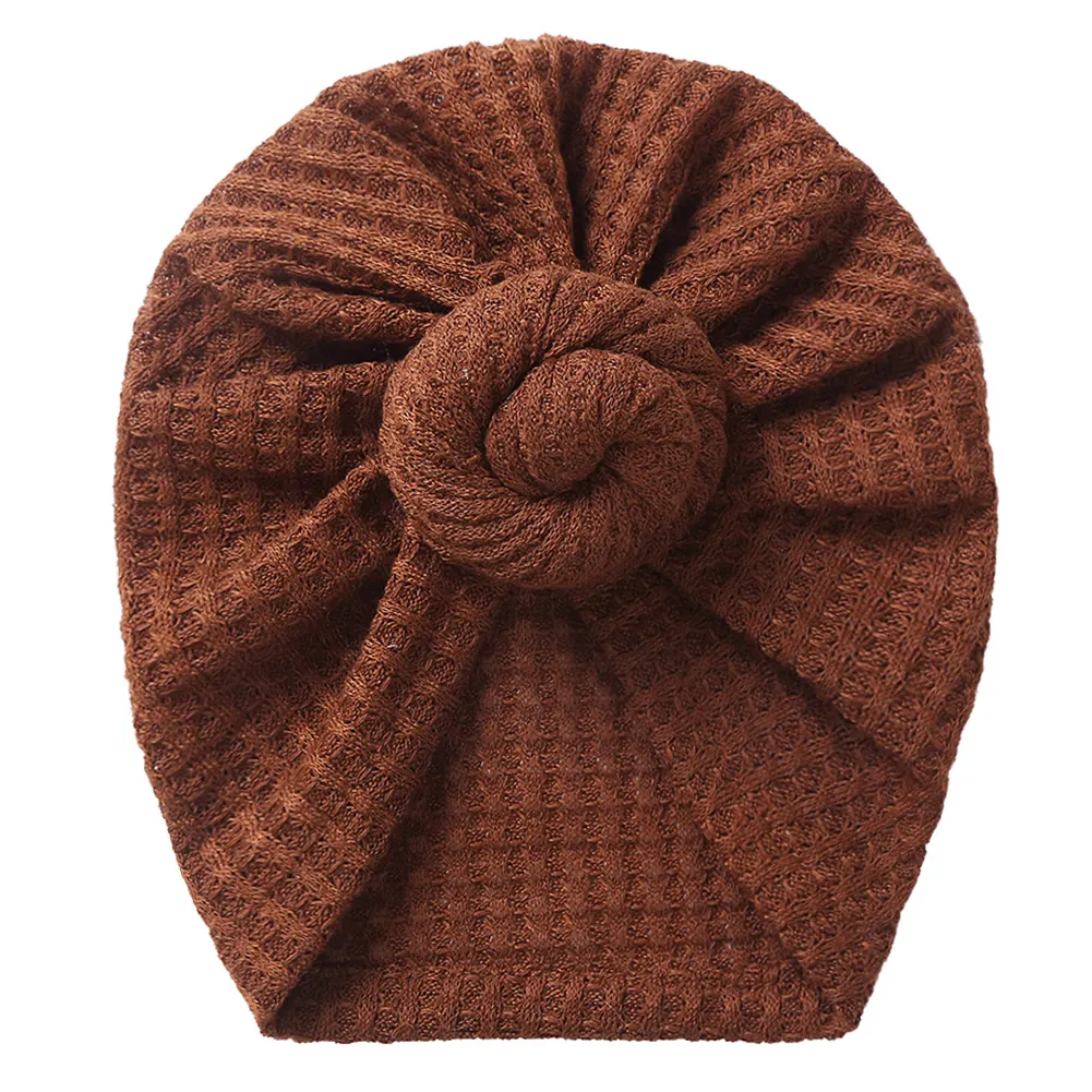 Solid Waffle Crochet Baby Hat Snail Handmade Newborn Boys Girls Gift Headwraps Fashion Winter Cap Beanies Headwear