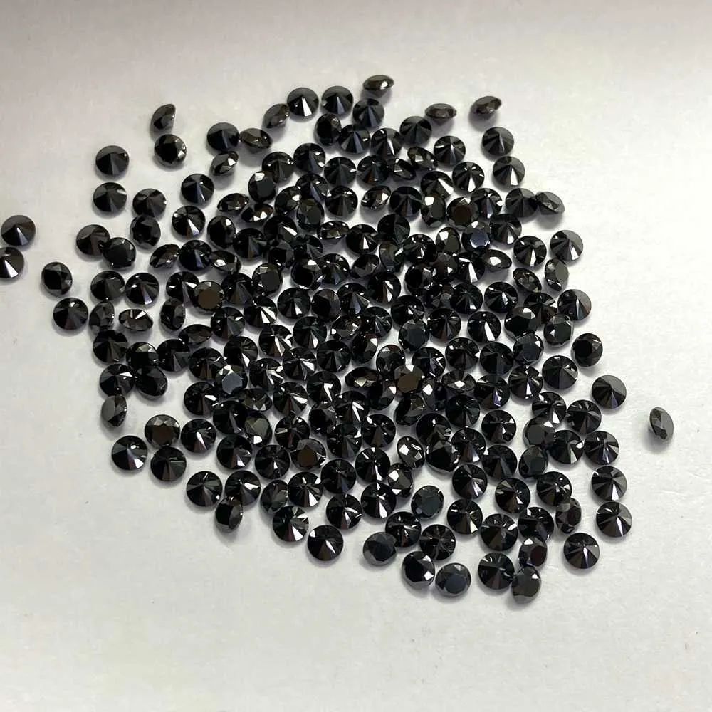 10 pièces 3.0mm Syntheti Lab couleur noire 1 carat 1 sac pierre précieuse Moissanite pour la fabrication de bijoux H1015