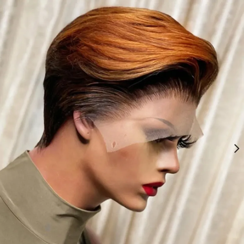 15cm Short pixie Cut Synthetic Wig Simulation Human Hair pelucas de cabello humano Wigs BPC2BLBR2732338