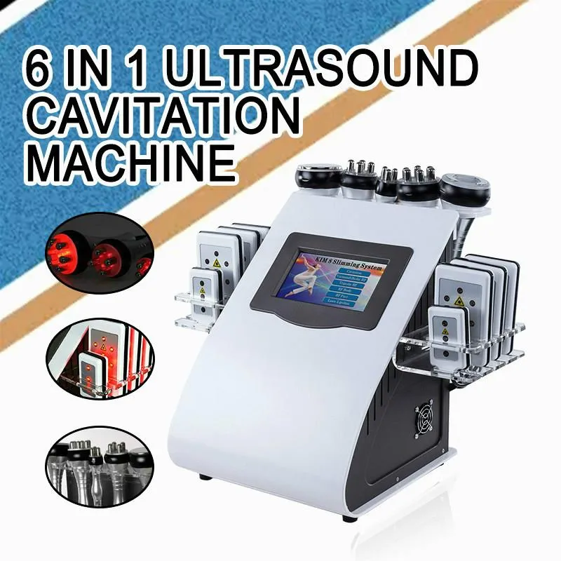 多機能ビューティー機器6インチ1真空レーザー無線周波数RF 40K Cavit Lipo Body Slimming Ultrasonic LipoSuction Cavitation Machine Skin Lifting