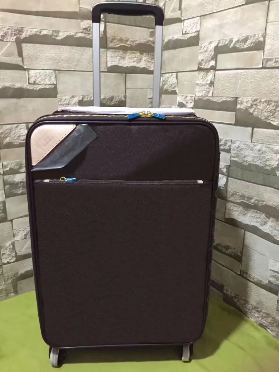 7A качественный спиннер, коричневые чемоданы Horizon 55, дорожный багаж, мужской и женский чемодан с цветочным принтом, сумка-багажник, универсальная дорожная сумка на колесиках 265 Вт