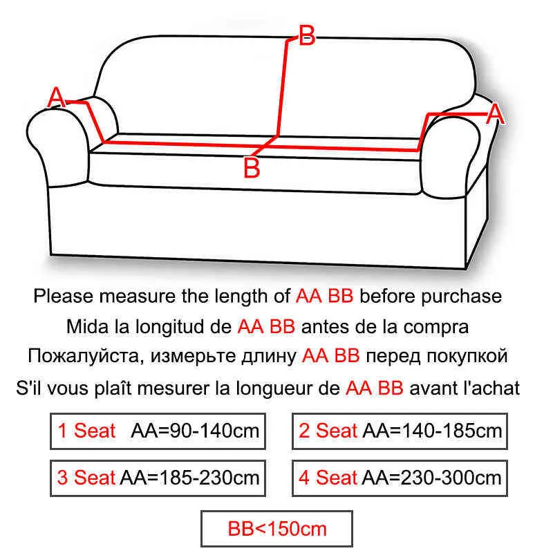 1/2/3/4 Seits 11 Färg Högkvalitativ Velvet Stretch Elastic Soffa Cover Living Slipcover Furniture Protector Fodral Sofa Skydd 211102