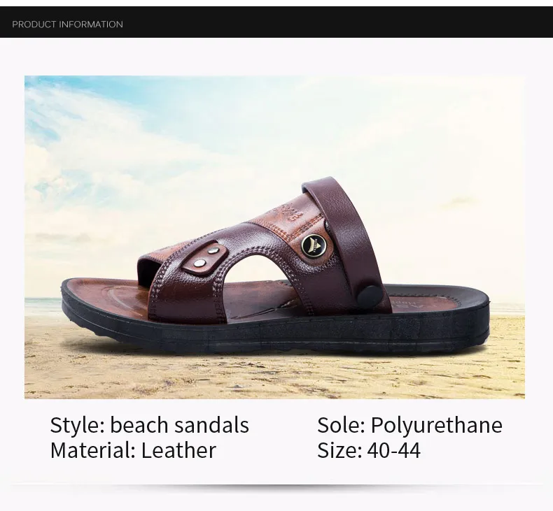 Męskie Sandały Letnie Outdoor Casual Niepoślizgowy Oddychający Plaża Sandalia Dwa sposoby noszenia butów Homme