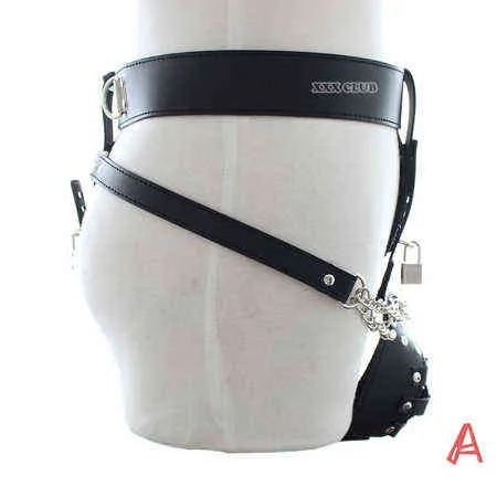 NXY Sm bondage Thierry Men Ceinture de chasteté cage à oiseaux sangle sur plug anal Restraint Bondage briefs Produits Sexy pour couples esclaves jeux pour adultes 1126