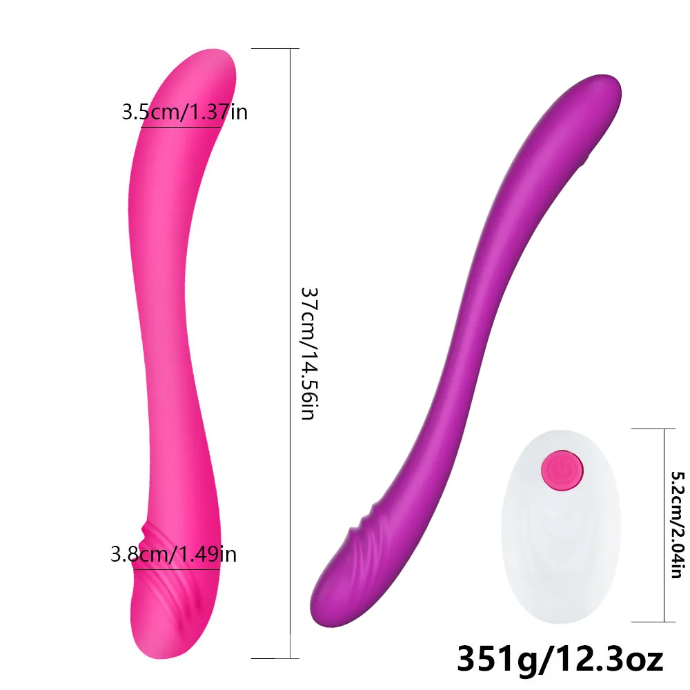 Nxy sexvibratorer Masturbators 14,6 tum superlånga dildo och rc dubbel slutade penetration kvinnor lesbisk klitoris g spot stimulator spel för par 1013