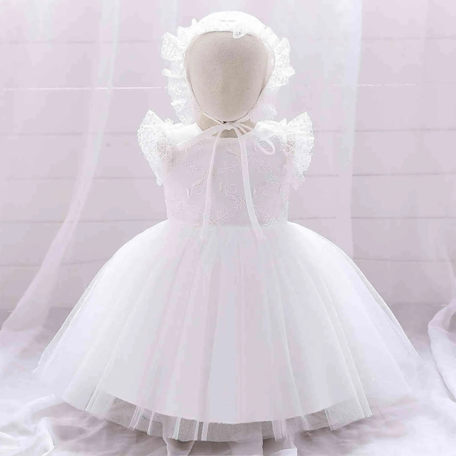Baby Girl Dress Baptism Dresses For Girls 1st Year Birthday Party Wedding Baby Infant White Christening Princess Dress G1129