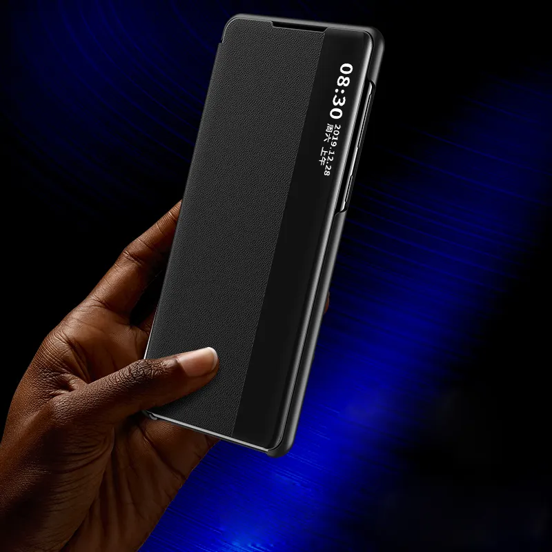 Smart View Flip Cases do Samsung Galaxy S20 FE 5G PU Skórzane Uchwyt Side Case Dla Galaxy Note 10 20 Ultra S10 Plus Lite