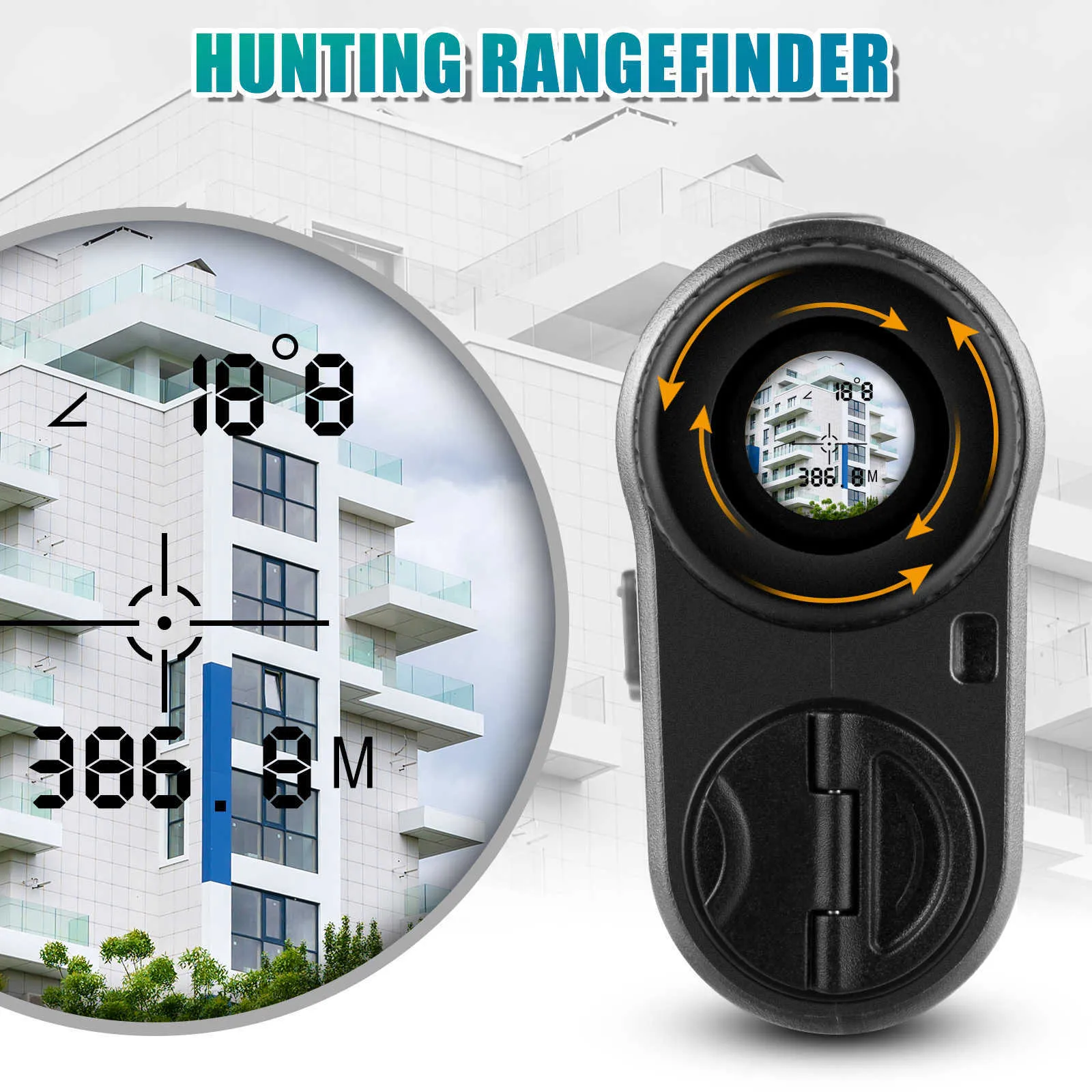 600M/1000M Laser Rangefinder Distance Meter Monocular Telescope for Golf Hunting Range Finder with Angle Measurement 210728