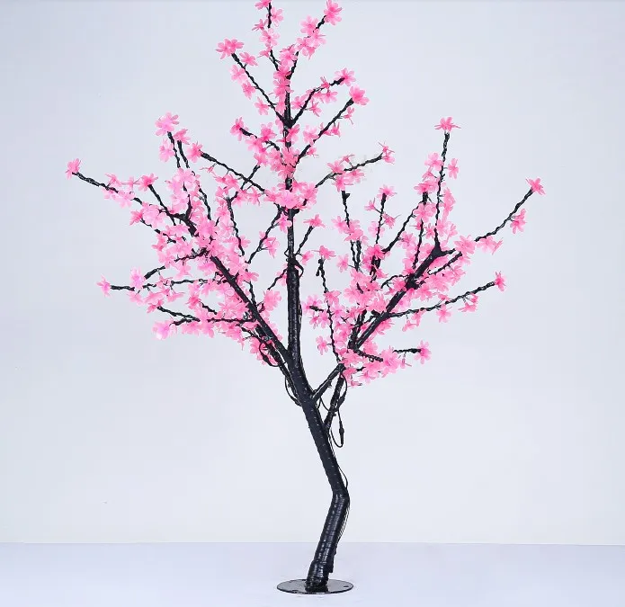 Utomhus LED Artificial Cherry Blossom Tree Light Christmas Lamp glödlampor 1 8M Höjd Regntät Fairy Garden Decor255h