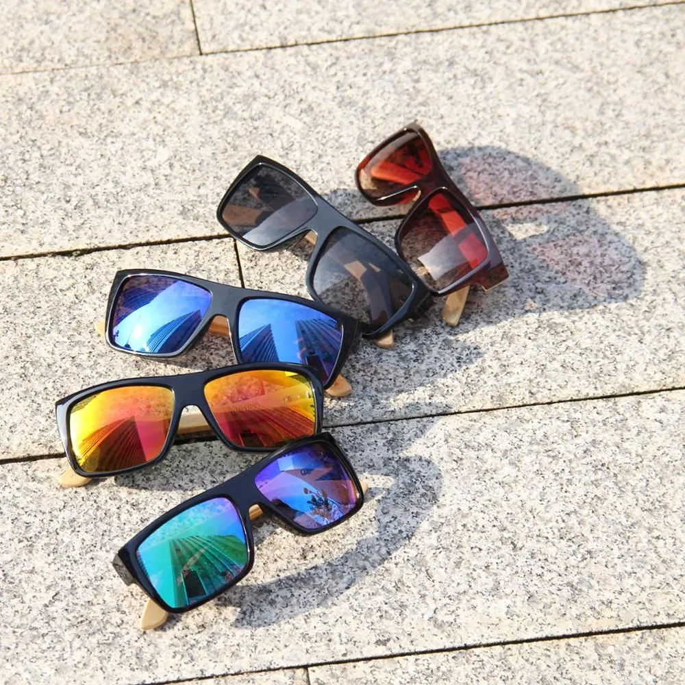 Umweltfreundliche UV400 -Farbtöne anpassen Logo Herren Gafas de Sol Bambu Recycling Frauen handgefertigtes Bambusholz -Sonnenbrille Männer 20218910309