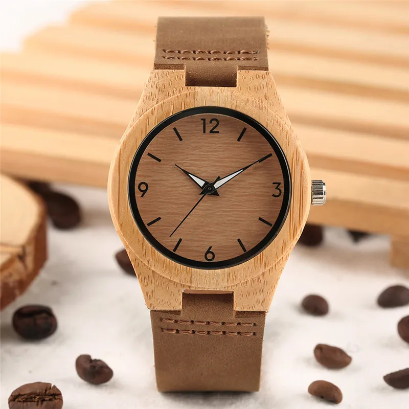 Orologio da donna in legno naturale Orologi da polso in legno da donna Orologi al quarzo sportivi minimalisti Orologio femminile ragazza di moda relogio feminino