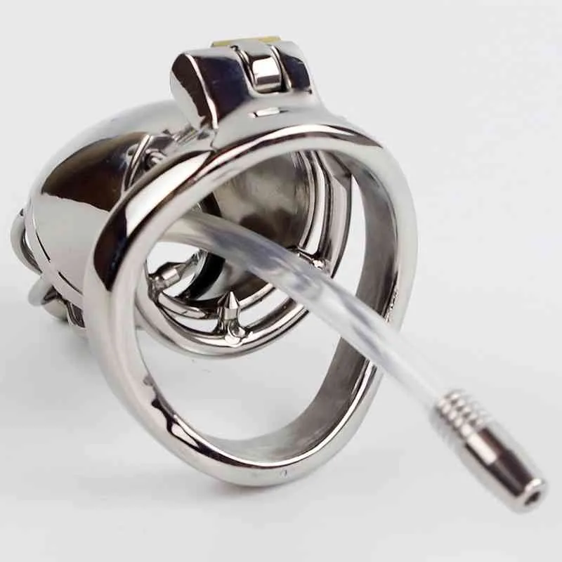 304 Stainless Steel Device With Urethral Sounds Catheter And Spike Ring S/L Size Cock Cage Choose Male Belt5411248