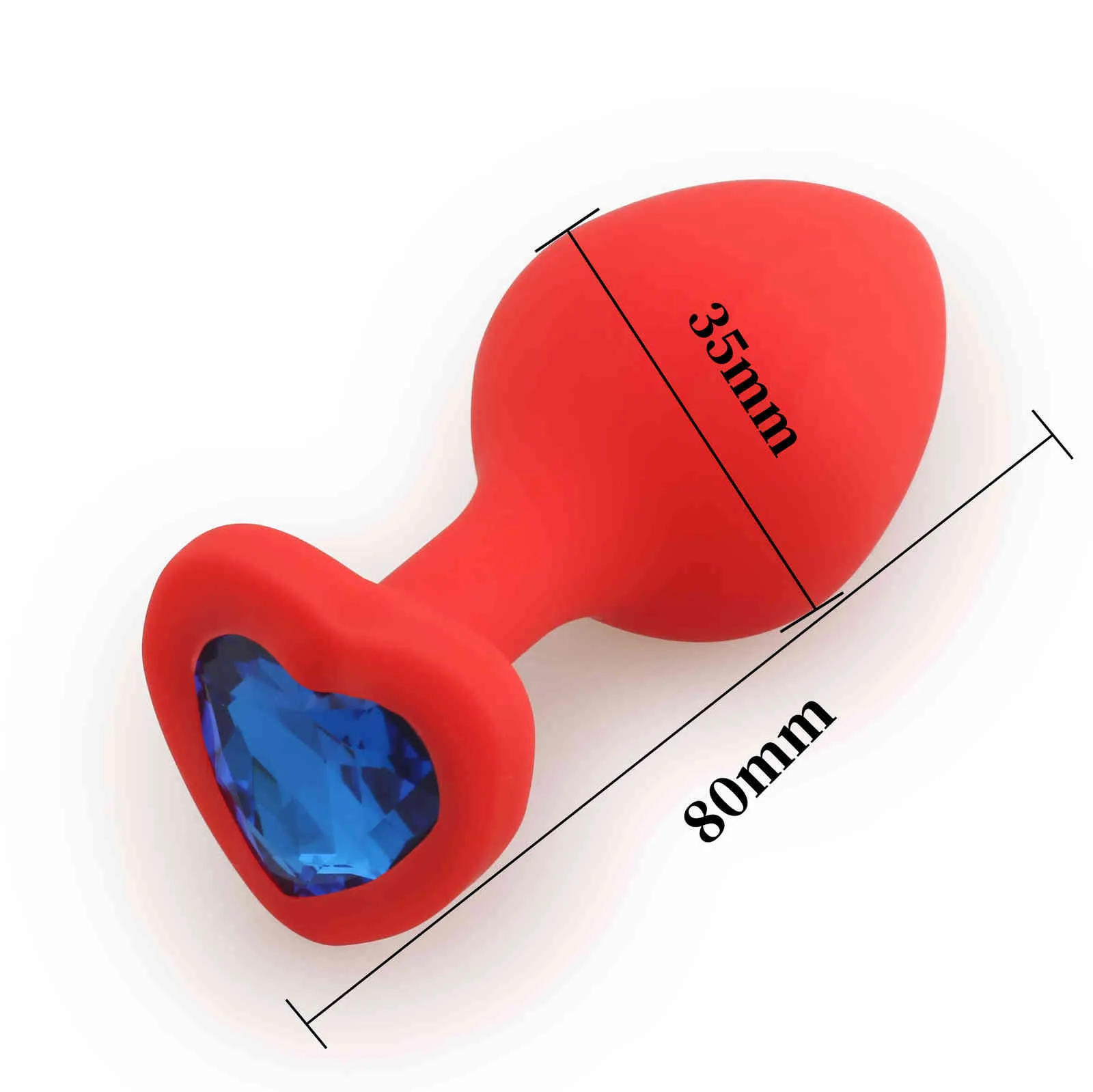 Runyu 실리콘 항문 섹스 토이 여성과 남성을위한 화려한 크리스탈 보석과 에로틱 엉덩이 플러그 성인 구슬 항문 제품 항문 pl x0401