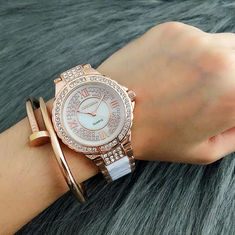 Zilver Wit Dameshorloge Mode Horloges 2021 Gesimuleerde Keramiek Vrouwen Top Casual Pols Relogios Watches236L