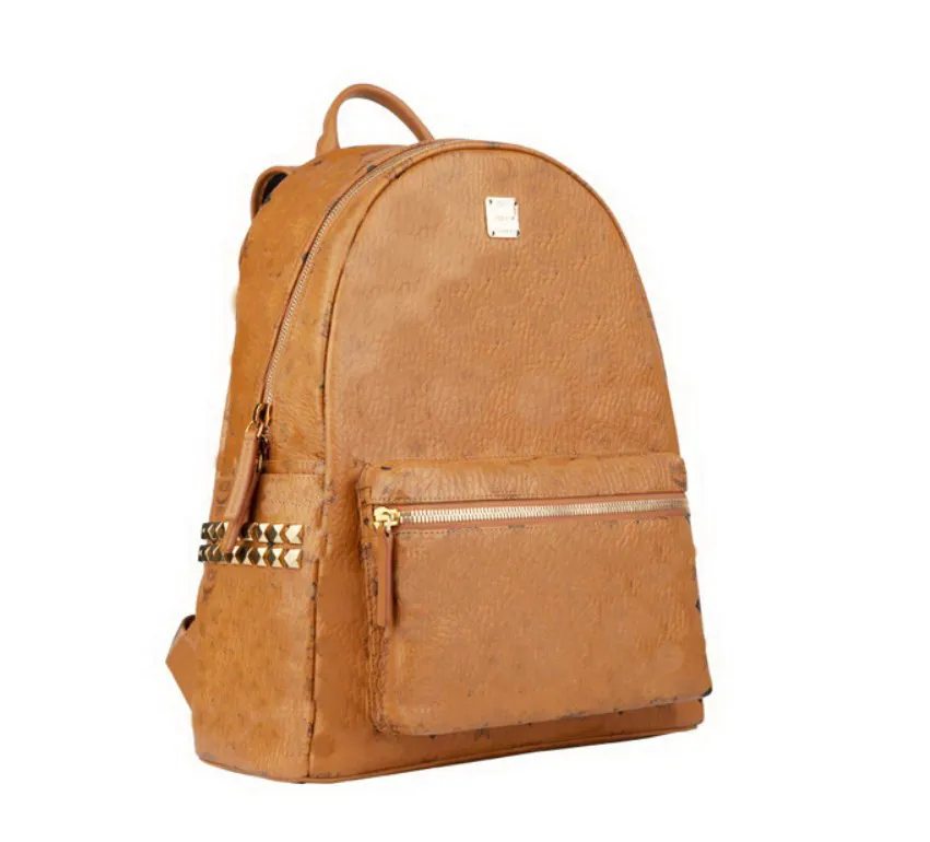 Lederen student reizen Backpack hoogwaardige mannen vrouwen klinknagel beroemde handtas ontwerper Girl Boy Fashion School Bags230B