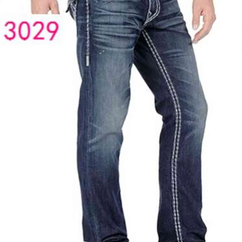Fashion-Straight-leg 18SS Nieuwe Echte Elastische jeans Heren Robin Rock Revival Jeans Studs Denim Digner Broek Men's1653
