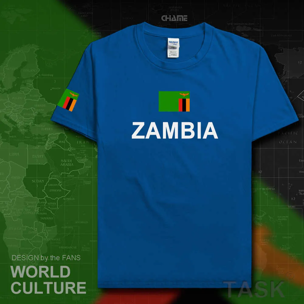 Republic of Zambia Zambian mens t shirts fashion jersey nation team 100 cotton tshirt clothing tees country sporting ZMB X06212523250