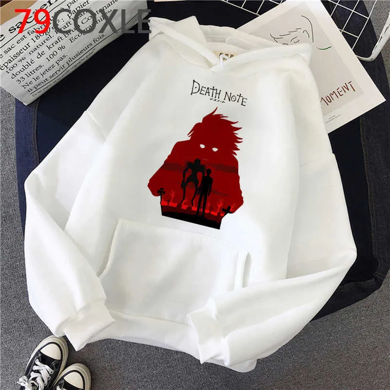 Hot Anime giapponese Death Note Felpe grafiche da uomo Kawaii Inverno caldo Harajuku Streetwear Moda Divertente Felpe unisex Uomo H0909