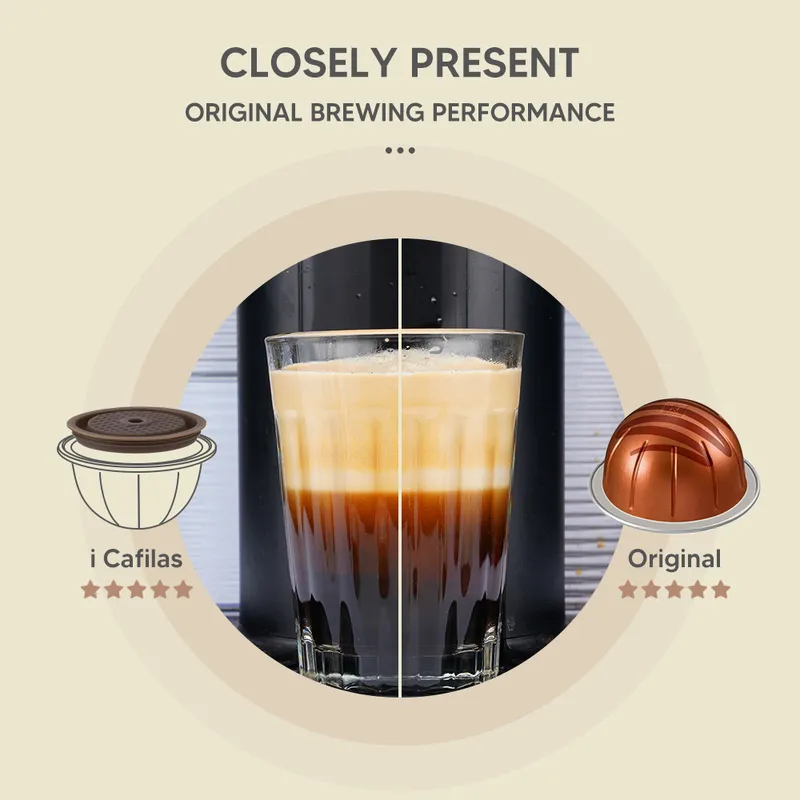 Icafilas för Nespresso Vertuo Nästa återanvändbar Kaffekapsel Lid Pod Cover Food Grade Silicone Lid 220309
