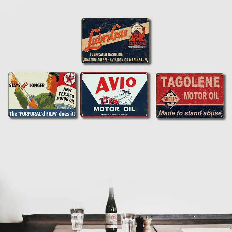 Olio motore Targa in metallo Targa in metallo Vintage STP Poster in latta di metallo Retro Stazione di servizio Targa decorativa Adesivo da parete personalizzato7028903