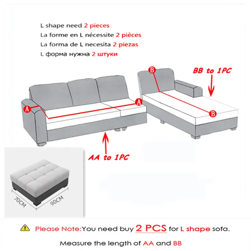 Samt-Plüsch-L-förmiger Sofabezug für Wohnzimmer, elastischer Möbel-Couch-Schonbezug, Chaiselongue-Ecksofabezug, Stretch331P