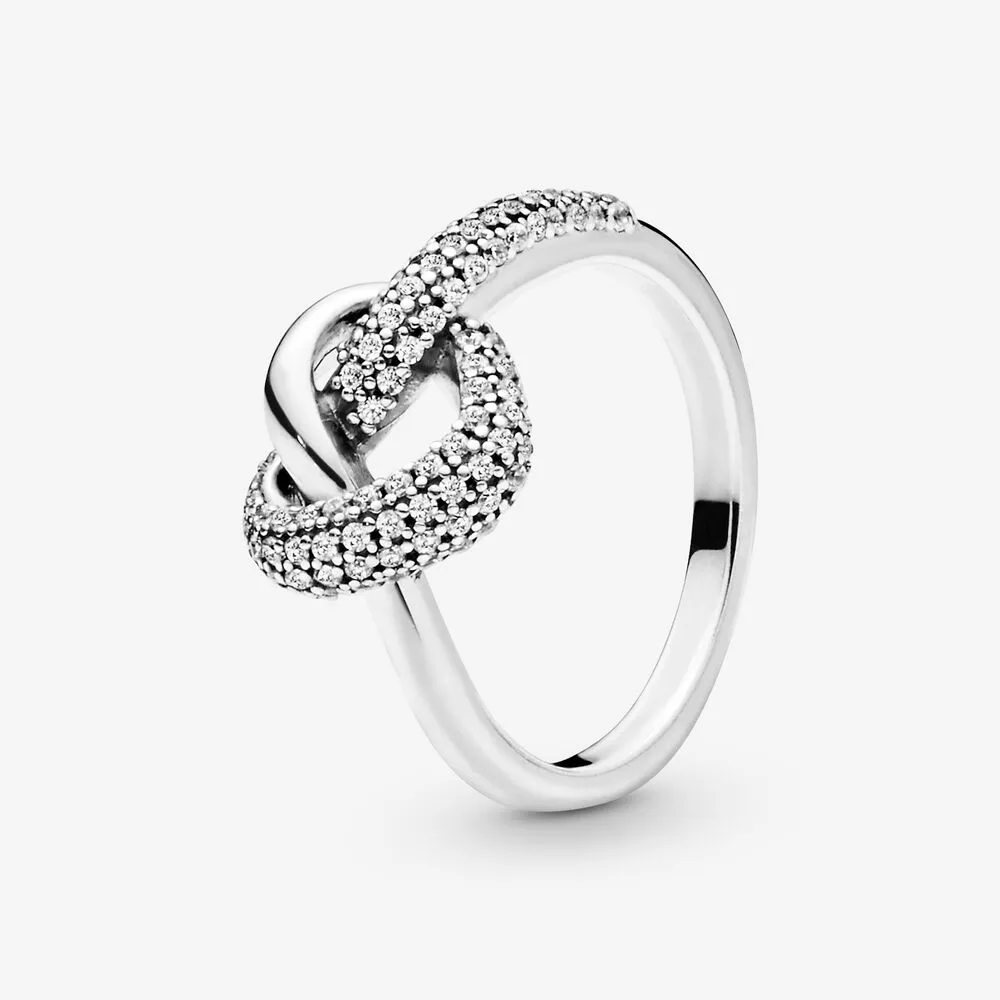 Anello da donna in argento sterling 925 Anello originali Corona a forma di cuore Wishbone Engagement Wedding Rose Oro Crystal Lusso