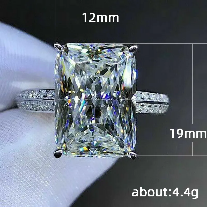 100% 925 STERLING Gümüş Yaratılan Moissanite Sitrine Elmas Taş Düğün Nişan Yüzüğü Güzel Takı Hediyesi Whole328m