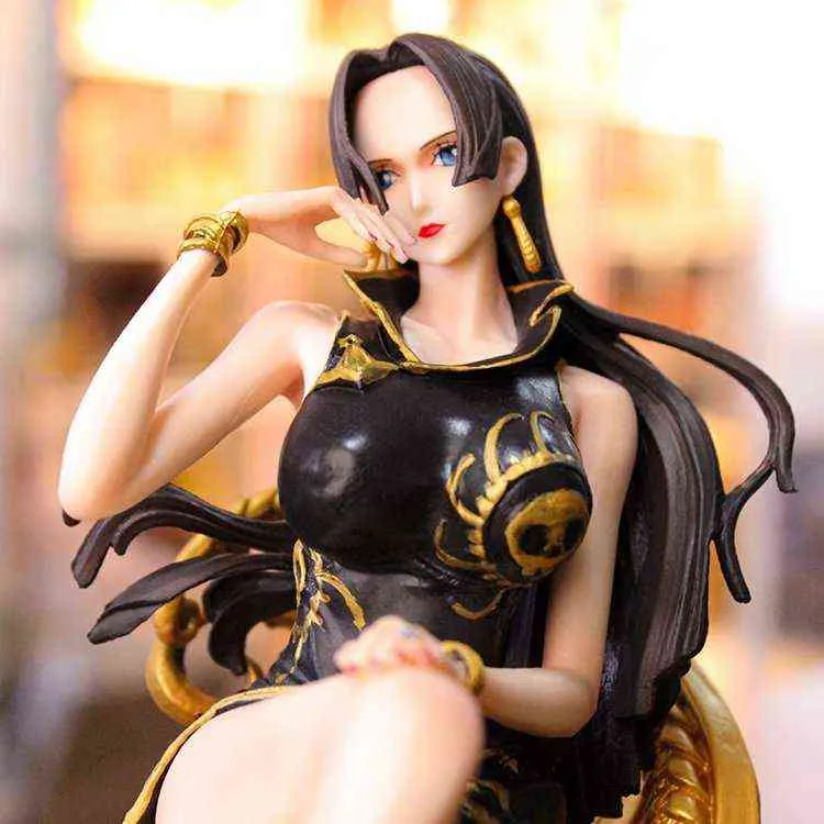 Japansk Anime Figur GK Girl Boa Hancock PVC Action Figur Leksak Spel Staty Collection Modell Dock Present Figma AA220311