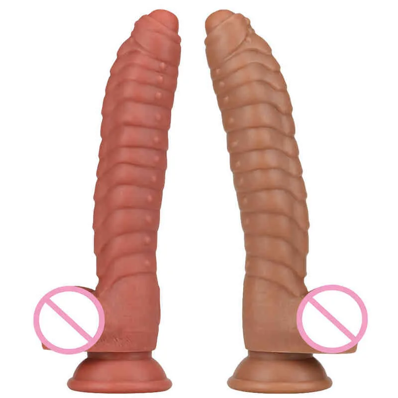 NXY Dildos Zabawki Anal Kirin Dwuwarstwowa Twardość Ciecz Krzemionka Gel Skala Specjalna Symulacja Penis Plug Stallion 0225