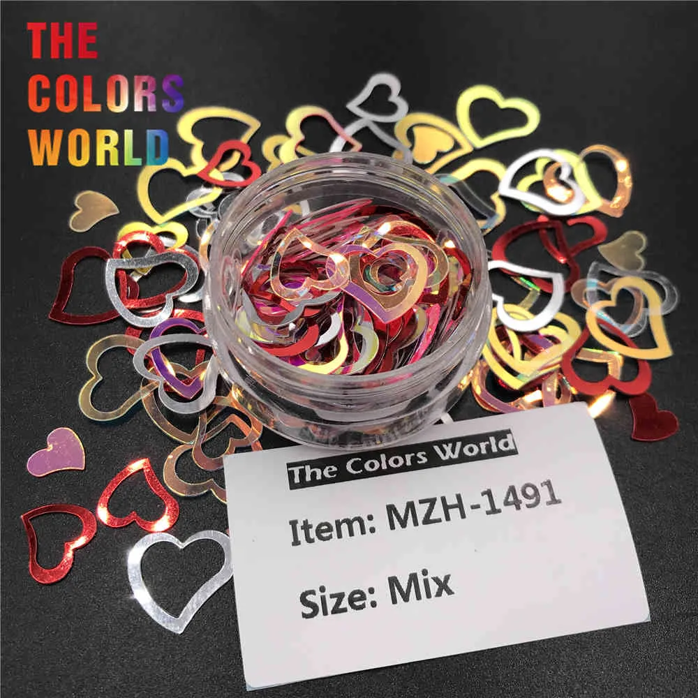 TCT-512 Valentine's Day Big Size Heart Sequins Glitter Handwork Home Decoration Crafts Accessories Manicure Party Supplier