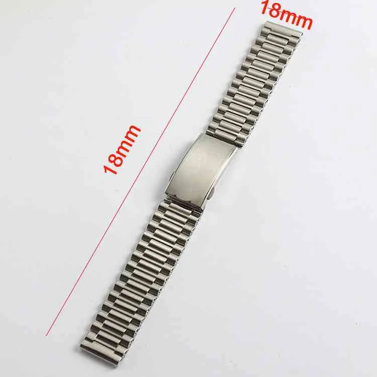 18mm de peças de aço inoxidável faixas de prata pulseiras de metal de prata Acessórios de relógio para Rado288i