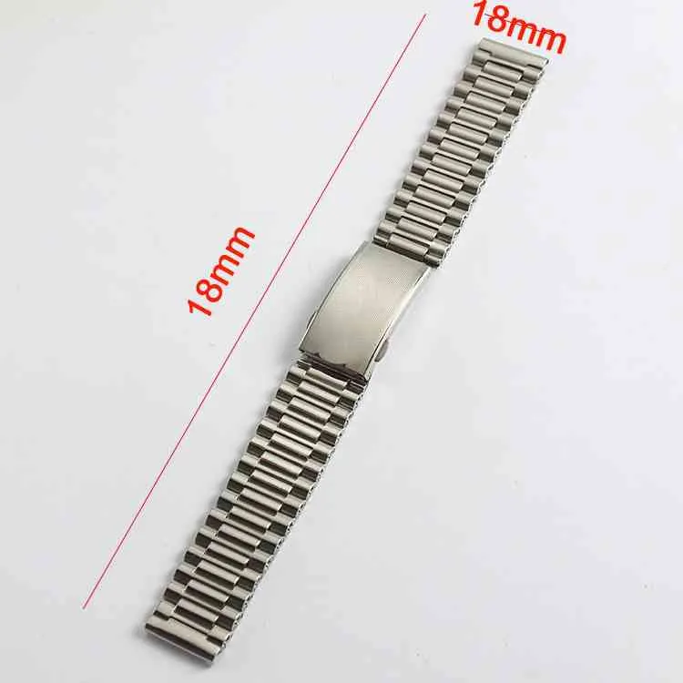 18mm paslanmaz çelik parçalar bant kayışı gümüş metal bileklikler Rado257v için aksesuarlar izle