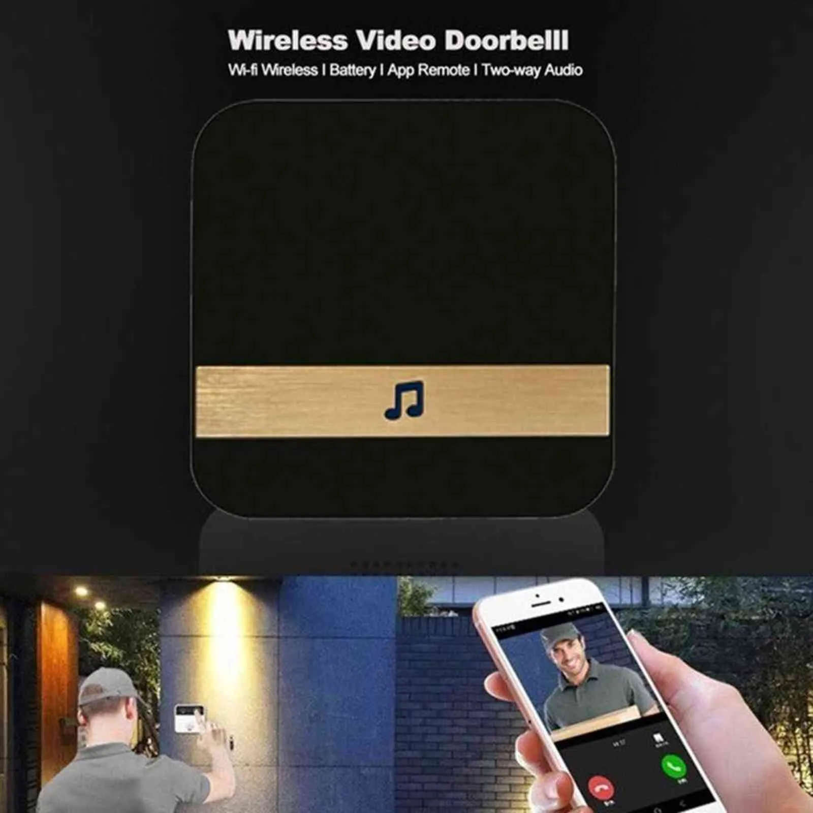2020 Nieuwe draadloze wifi Remote Smart Doorbell Ring Camera Door Bell Ding Dong Machine Video Camera Telefoon Intercom Beveiliging H1111