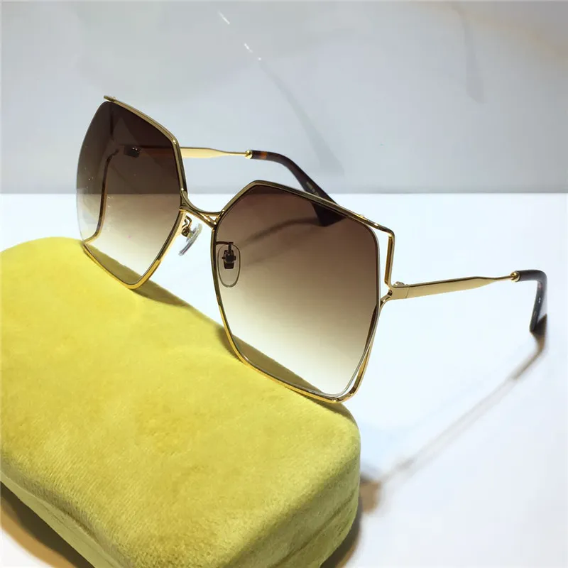 sunglasses for women classic Summer Fashion 0817S Style metal and Plank Frame eye glasses UV Protection Lens 0817249M