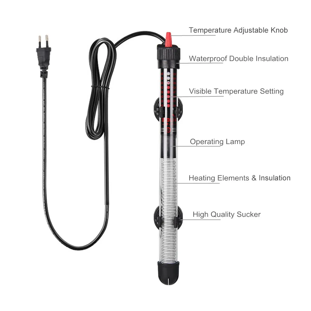 36Fish Tank Heating Rod Aquarium Automatic Constant Adjustable Temperature Heater Tortoise20464890976