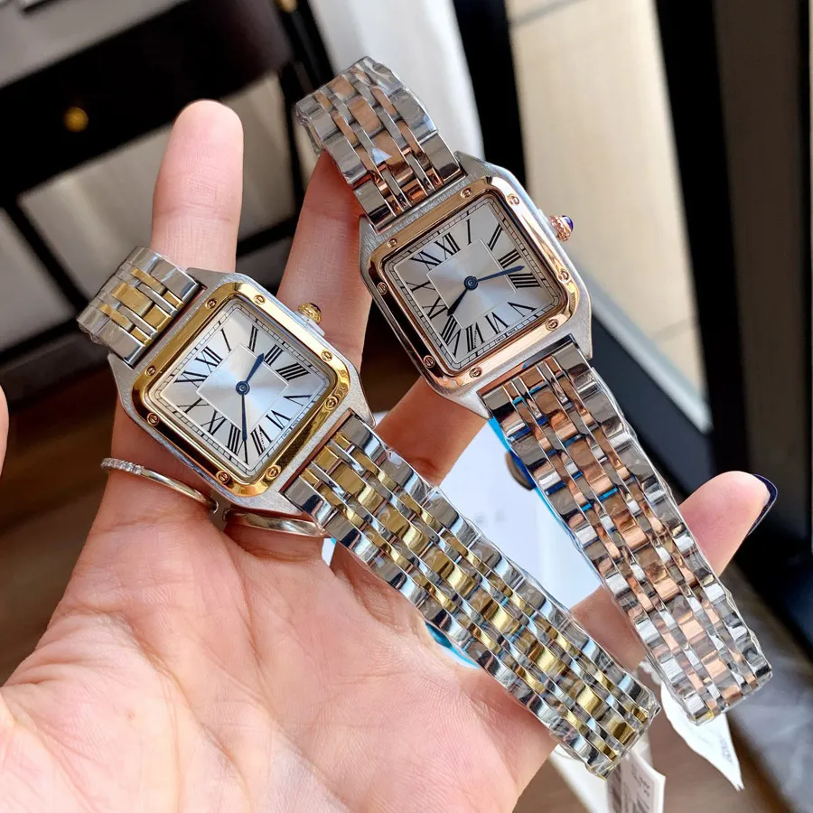 Модные брендовые часы для женщин, женские и девушки, квадратные арабские цифры, стиль циферблата, стальные металлические наручные часы хорошего качества C65229h