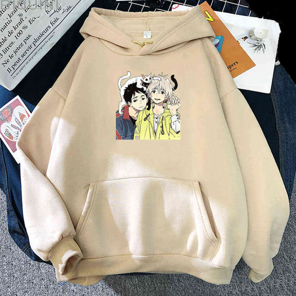 Harajuku hoodie kvinnor umibe ingen etrananger mio och shun tryckta grafiska estetiska kläder sommar kustpojkar film anime streetwear y0820