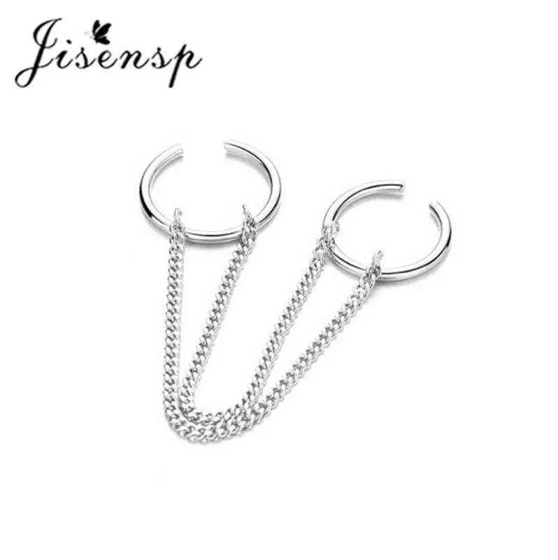 Jisensp chaîne liée Double anneau pour les femmes mode coréenne ouvert réglable minimaliste gland anneau ensemble déclaration bijoux cadeau G1125