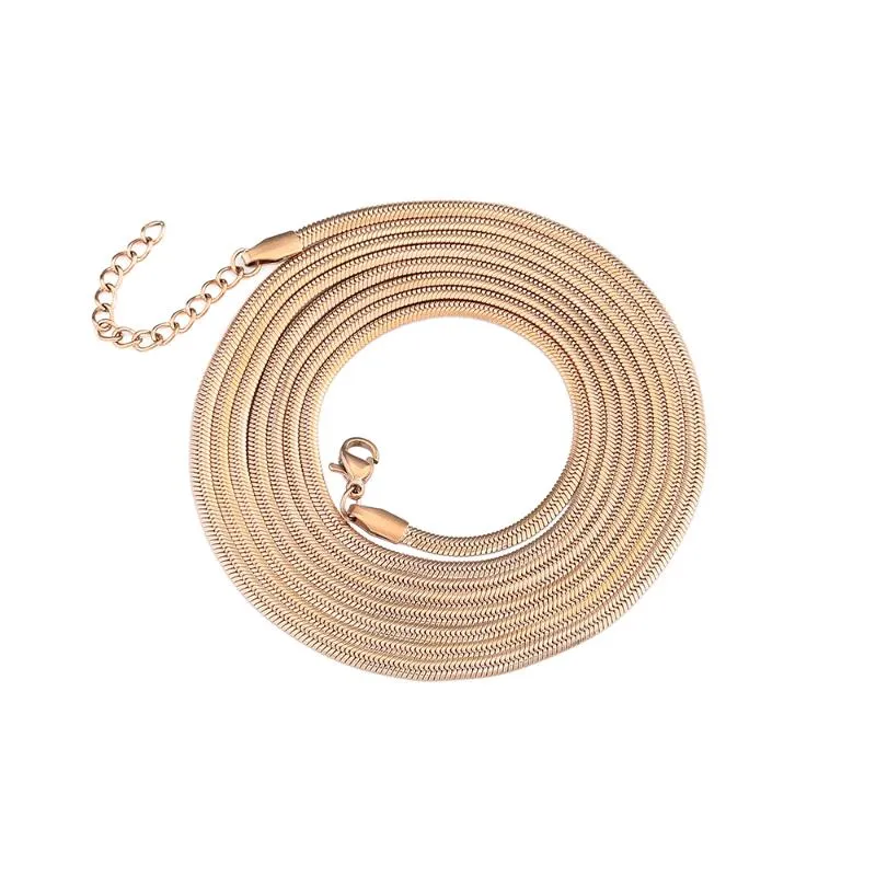 Colliers pendants Collier de serpent à double couche de luxe avec chaîne lisse de 120 cm en tant que fashion dame cadeau293p