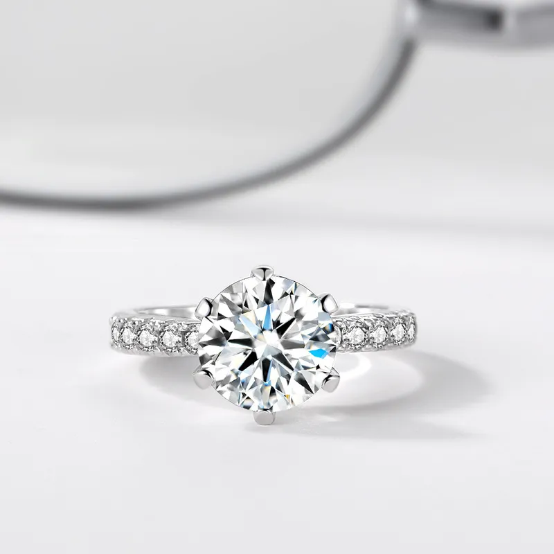 20ct Zilver 925 Ringen Natuurlijke Edelsteen Zirconia Diamond Wedding Ring voor Bruid Vrouwen Band Fijne Sieraden J4278612032
