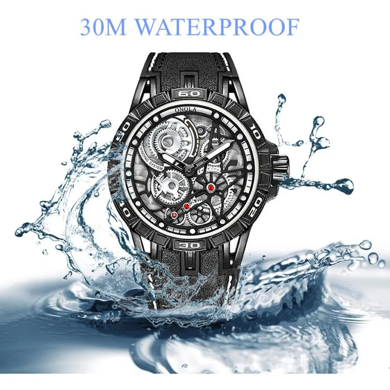 Armbanduhren Onola Herrenuhr Mode Klassisches Design Nachahmung Mechanische Wasserdichte Japanische Bewegung Quarzuhr200q