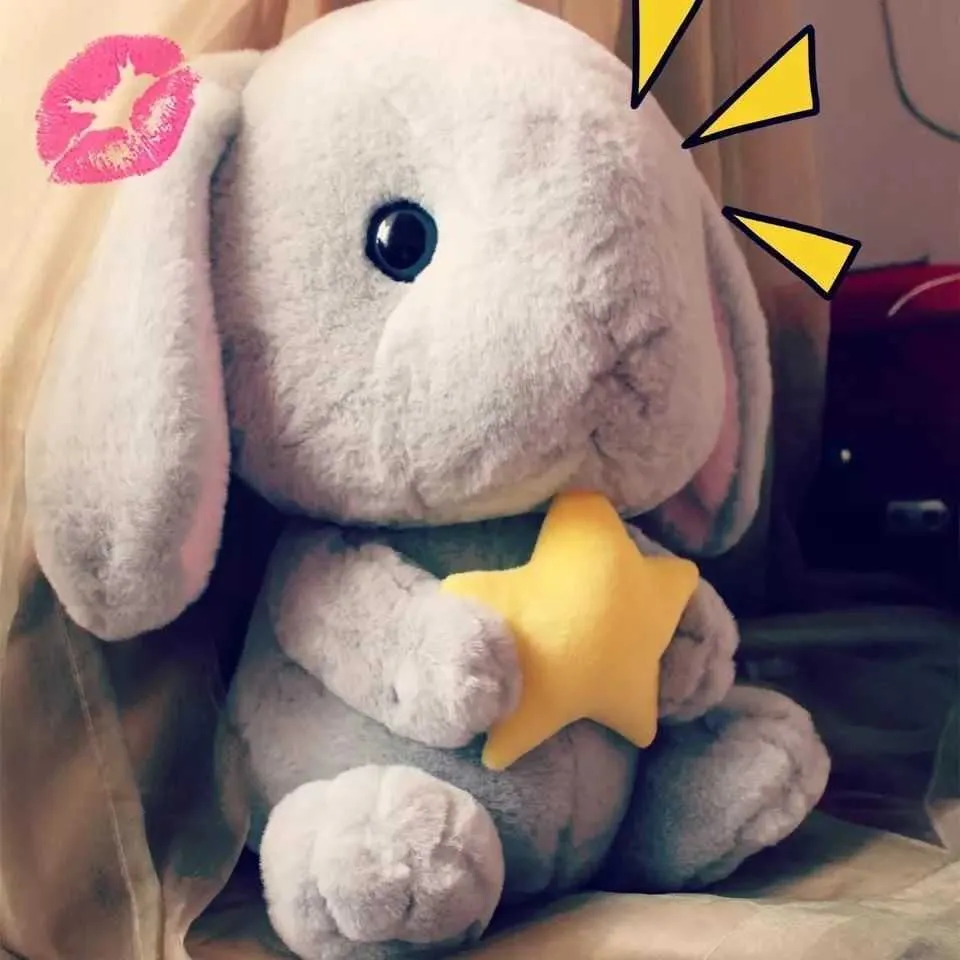 43cm Cute Stuffed Rabbit Plush Toy Soft s cushion Bunny Kid Pillow Doll Birthday Gifts for Children Baby Accompany Sleep 210728