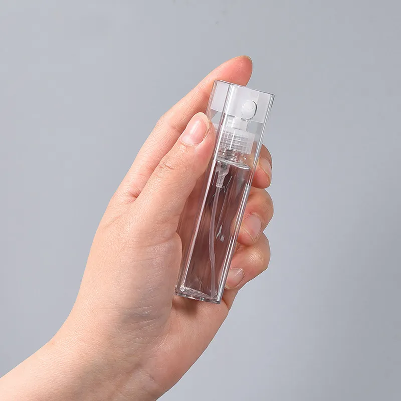 10st 15ml Portable Spray Bottle Tom Parfym Atomizer Mini Test Square Tube Travel Glass Liner